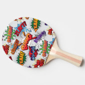 Raquette De Ping Pong Motif de bulle Superhero (Côté)