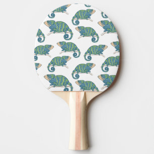 Raquette De Ping Pong Motif de caméléon