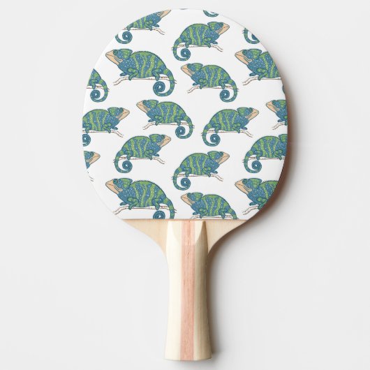 Raquette De Ping Pong Motif de caméléon (Devant)