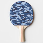 Raquette De Ping Pong Motif de camouflage bleu foncé (Devant)
