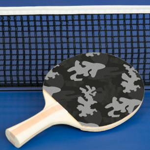 Raquette De Ping Pong Motif de camouflage noir
