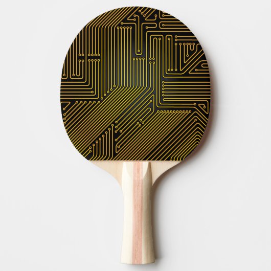 Raquette De Ping Pong Motif de carte d'ordinateur (Devant)