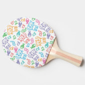 Raquette De Ping Pong motif de chat (Côté)