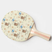 Raquette De Ping Pong motif de chat et de poissons (Côté)