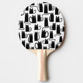 Raquette De Ping Pong Motif de chat noir (Devant)