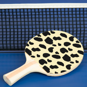 Raquette De Ping Pong Motif de couleur de peau d'animal de vache