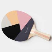 Raquette De Ping Pong motif de couleur géométrique abstrait moderne (Côté)