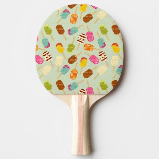 Raquette De Ping Pong Motif de crème glacée (Devant)