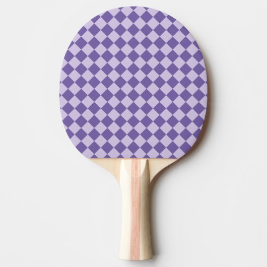 Raquette De Ping Pong Motif de diamants de Checker Violet (Devant)