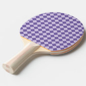 Raquette De Ping Pong Motif de diamants de Checker Violet (Devant Angle)