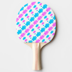 Raquette De Ping Pong Motif de famille de robot mignon