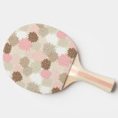 Raquette De Ping Pong Motif De FEMME Rose Et Brown (Côté)