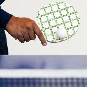 Raquette De Ping Pong Motif de feuille, motif de feuilles, feuilles vert