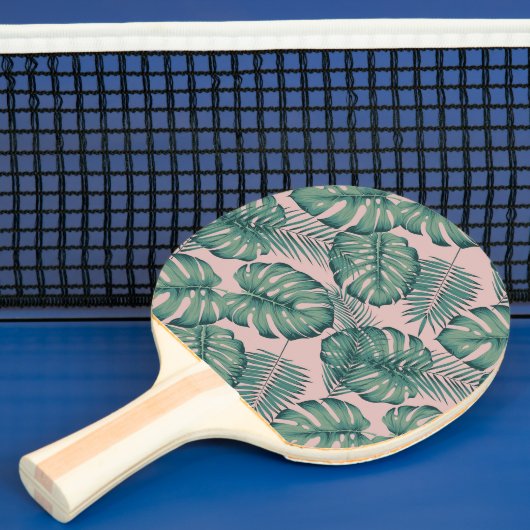 Raquette De Ping Pong Motif de feuille tropicale (Insitu)
