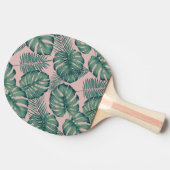 Raquette De Ping Pong Motif de feuille tropicale (Côté)