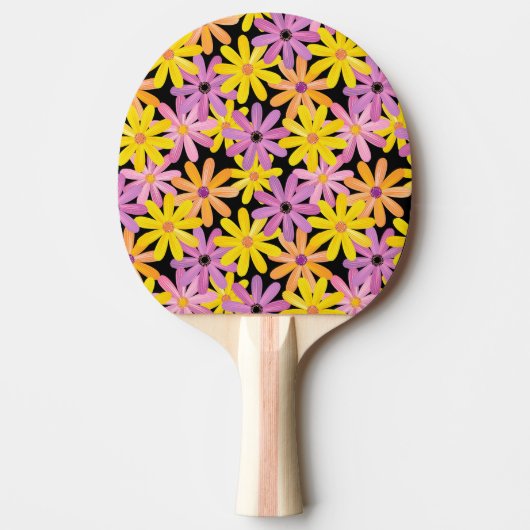 Raquette De Ping Pong Motif de fleurs de Gerbera, arrière - plan (Devant)