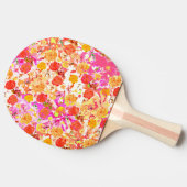 Raquette De Ping Pong Motif de fleurs mignonnes pour filles (Côté)