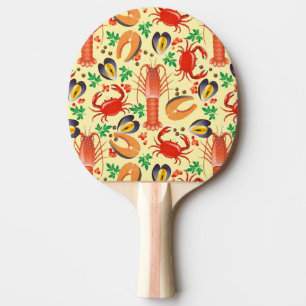 Raquette De Ping Pong Motif de fruits de mer
