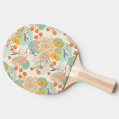 Raquette De Ping Pong Motif de jardin fleuri coloré (Côté)