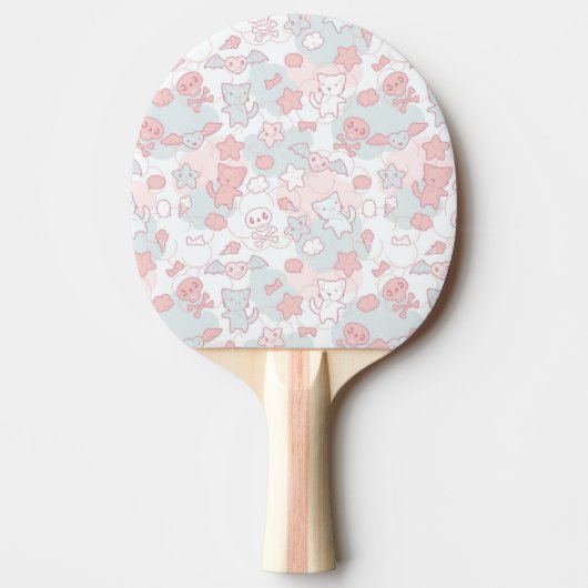 Raquette De Ping Pong motif de kawaii avec le griffonnage (Devant)