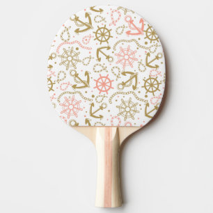 Raquette De Ping Pong Motif de la Ancre d'or