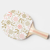 Raquette De Ping Pong Motif de la Ancre d'or (Côté)