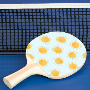 Raquette De Ping Pong Motif de la journée du Doodle Sunshine