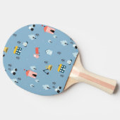 Raquette De Ping Pong Motif de la scène du Doodle Town (Côté)