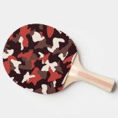 Raquette De Ping Pong motif de l'armée de camouflage rouge (Côté)