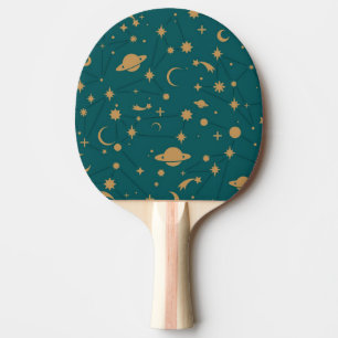 Raquette De Ping Pong Motif de l'espace