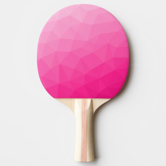 Raquette De Ping Pong Motif de maillage géométrique rose chaud (Devant)