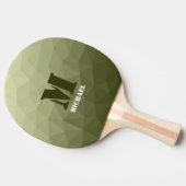Raquette De Ping Pong Motif de maille géométrique vert clair de l'armée (Côté)