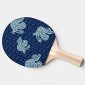Raquette De Ping Pong Motif de monogramme abstrait (Côté)