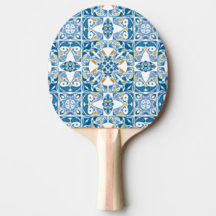 Raquette De Ping Pong Motif de mosaïque portugaise