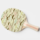 Raquette De Ping Pong Motif de moustache, rétro style 4 (Côté)