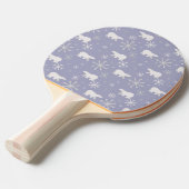 Raquette De Ping Pong Motif de Noël avec ours polaires et flocons de nei (Devant Angle)