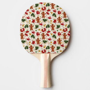 Raquette De Ping Pong Motif de pain d'épice de vacances