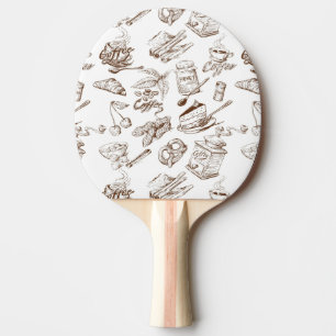Raquette De Ping Pong Motif de papier