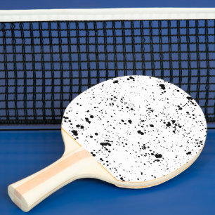 Raquette De Ping Pong Motif de peinture noire