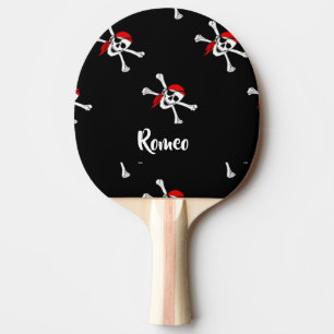 Raquette De Ping Pong Motif de pirates de texte personnalisé