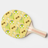 Raquette De Ping Pong Motif de plage avec lunettes de soleil et casquett (Côté)