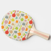Raquette De Ping Pong Motif de plats (Côté)