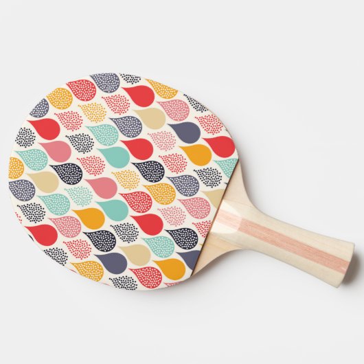 Raquette De Ping Pong Motif de point d'art pop Raindrop (Côté)