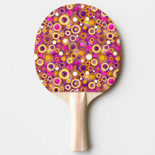 Raquette De Ping Pong Motif de point violet de polka