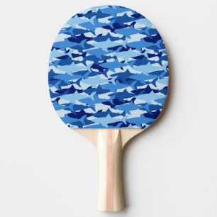 Raquette De Ping Pong Motif de requin bleu