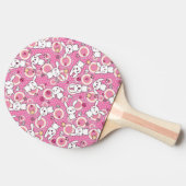 Raquette De Ping Pong motif de rose de kawaii (Côté)