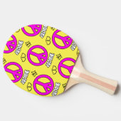 RAQUETTE DE PING PONG MOTIF DE SIGNE DE PAIX, (Côté)