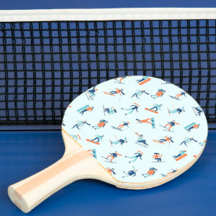 Raquette De Ping Pong Motif de sports d'hiver