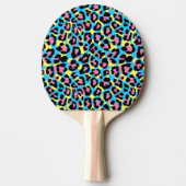 Raquette De Ping Pong Motif de Spots Neon Leopard (Devant)