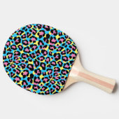 Raquette De Ping Pong Motif de Spots Neon Leopard (Côté)